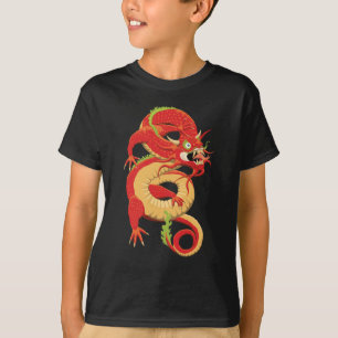 Camiseta Dragão Chinês Vermelho