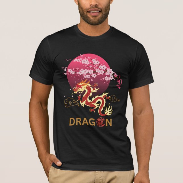 Camiseta Dragão com Cherry Blossom (Frente)