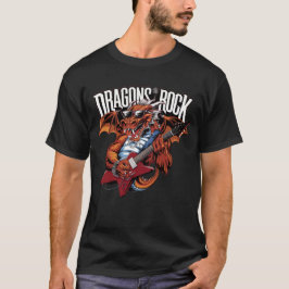 Camiseta Dragão com óculos de sol tocando violão