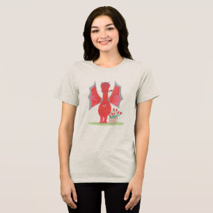 Camiseta Dragão com Rosas Vermelhas