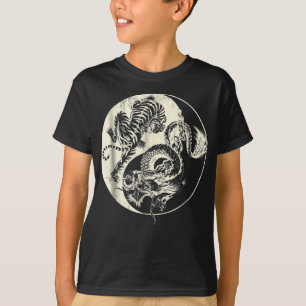 Camiseta Dragão Com Tatuagem De Tigre YIN E Yang Beast Figh