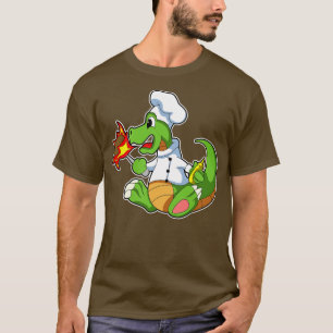 Camiseta Dragão como cozinheiro com Cozinhar avental