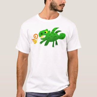 Camiseta Dragão contínuo verde (adulto)