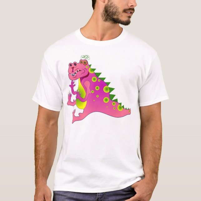Camiseta Dragão cor-de-rosa (Frente)