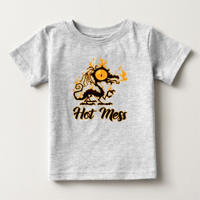 Camiseta Dragão Crispado Quente (Frente)