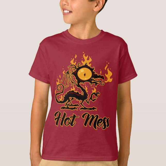 Camiseta Dragão Crispado Quente (Frente)
