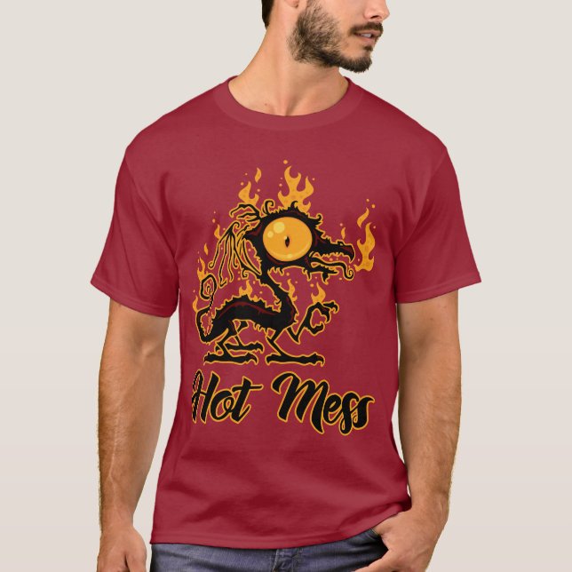 Camiseta Dragão Crispado Quente (Frente)