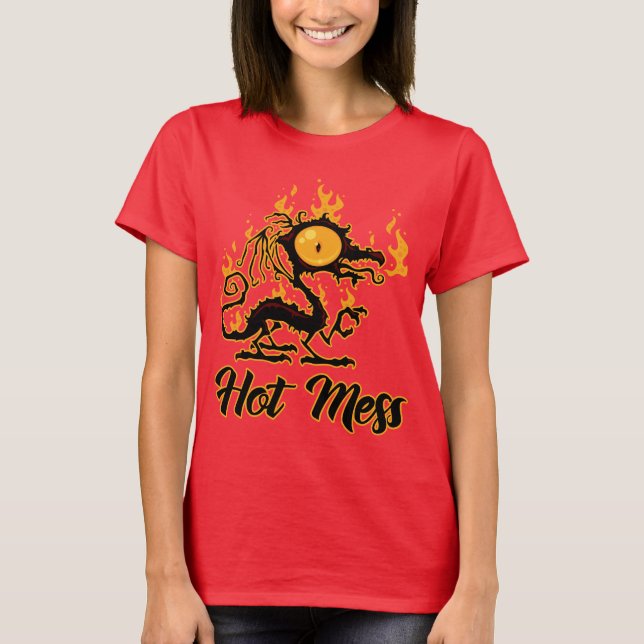 Camiseta Dragão Crispado Quente (Frente)
