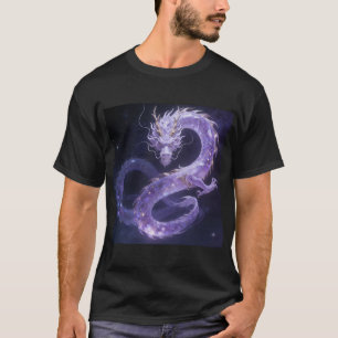 Camiseta Dragão da Galáxia Roxa   Dragão Cósmico Místico Fa