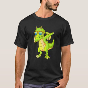 Camiseta Dragão Dabbing Vestindo Óculos de Sol Meninos Drag