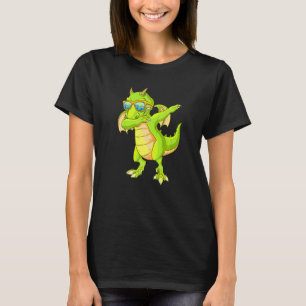 Camiseta Dragão Dabbing Vestindo Óculos de Sol Meninos Drag