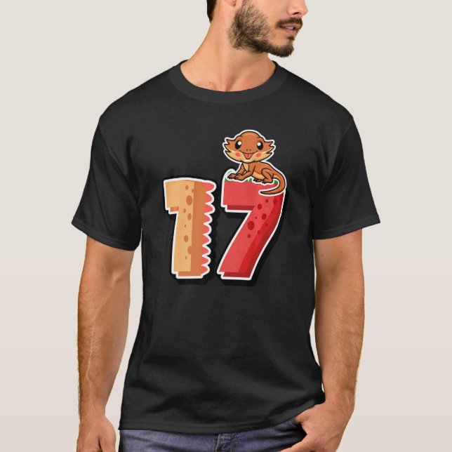 Camiseta Dragão de 17.º Aniversário do Rótulo Animal (Frente)