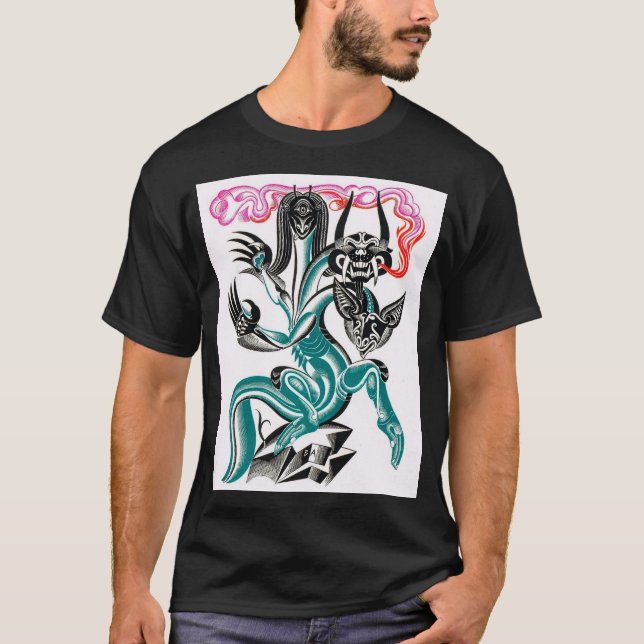 Camiseta Dragão de 3 cabeças mítico (Frente)