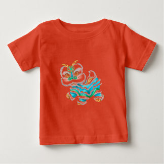 Camiseta Dragão de Ano Novo Chinês Azul