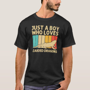 Camiseta Dragão De Barba Para Meninos Réptil Iguana Lizard
