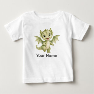 Camiseta Dragão de Bebê Caprichoso Personalizado para Crian