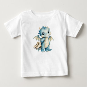 Camiseta Dragão de Bebê do Inverno Caprichoso Segurando Pat