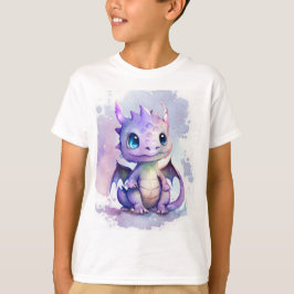 Camiseta Dragão de Bebê Roxo-Cujo Design