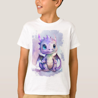 Camiseta Dragão de Bebê Roxo-Cujo Design
