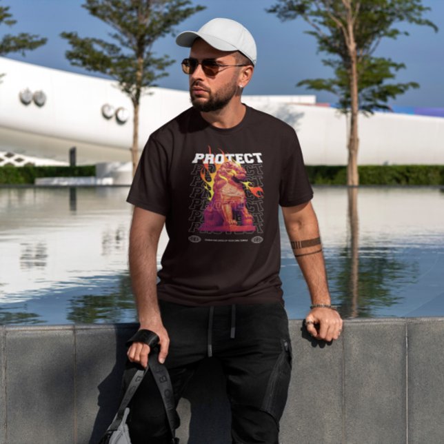 Camiseta Dragão de Cães Chinês (Criador carregado)