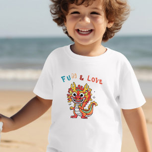 Camiseta Dragão de Cartonagem Chinês Ano Novo Presente para
