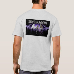 Camiseta Dragão de Céu Eletrônico com Tempestade de Ilumina