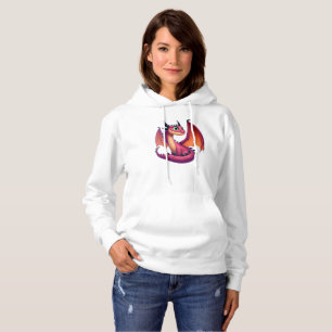 Camiseta Dragão de desenho animado roxo/vermelho