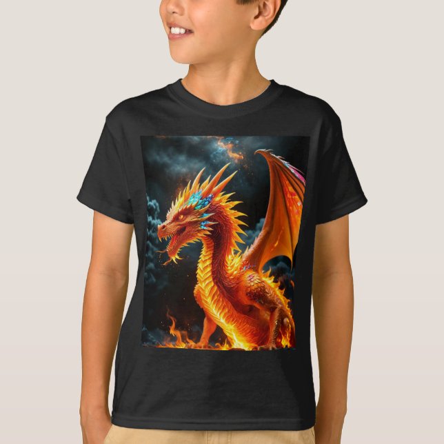 Camiseta Dragão de Fogo e Gelo (Frente)