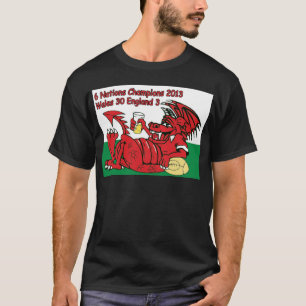 Camiseta Dragão de Galês, 6 campeões das nações, Wales