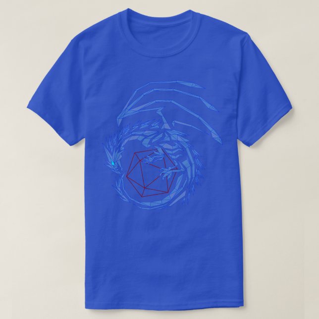 Camiseta Dragão de Linha Azul (Frente do Design)