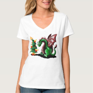 Camiseta Dragão de Natal Feliz