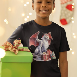 Camiseta Dragão de Natal Mitológico Papai Noel