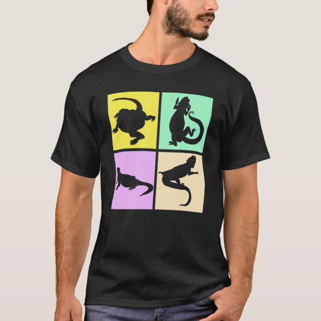 Camiseta Dragão de Pop com barba de dragão barbudo 1 (Frente)