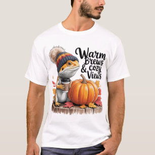 Camiseta Dragão de Queda Cozy Carborado com Café