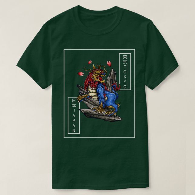 Camiseta Dragão de Tóquio Japão (Frente do Design)