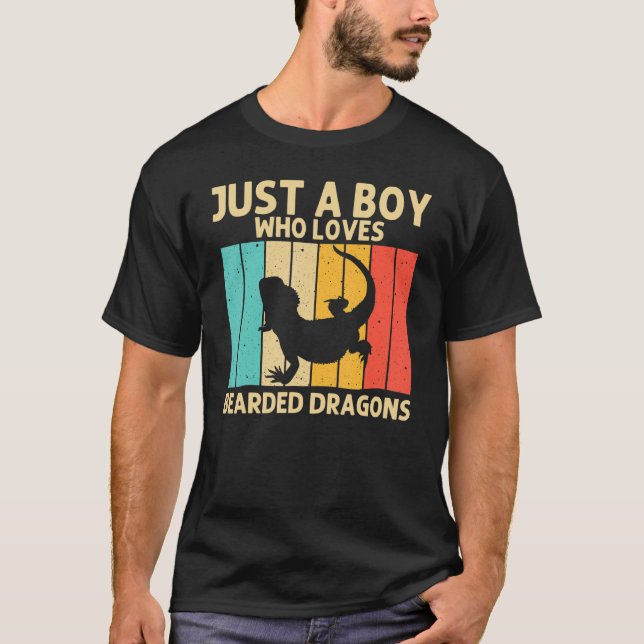 Camiseta Dragão De Vintage Para Rapazes, Rótulo (Frente)