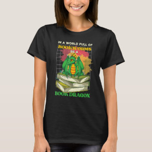 Camiseta Dragão do Livro de Biblioteca do Livro de Leitura 