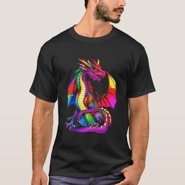 Camiseta Dragão do Orgulho LGBTQ+ (Frente)