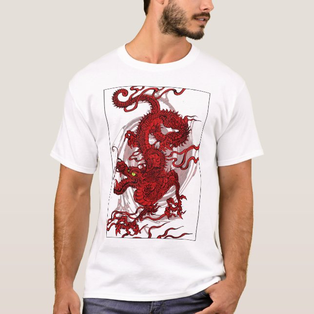 Camiseta Dragão do vermelho do sangue (Frente)