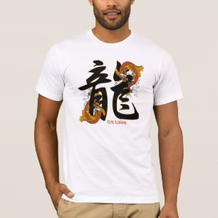 Camiseta Dragão dos peixes de Koi do Kanji