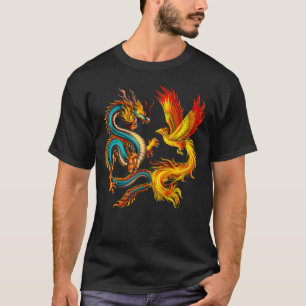 Camiseta Dragão e Phoenix