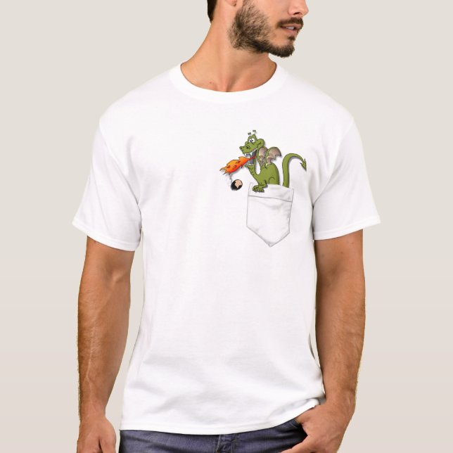 Camiseta dragão em seu bolso (Frente)