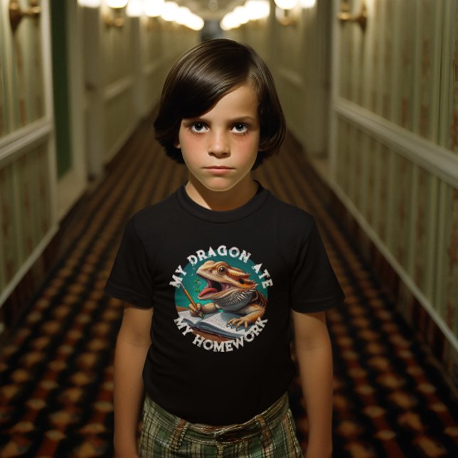 Camiseta Dragão Encarado Engraçado Ate Homework (Criador carregado)