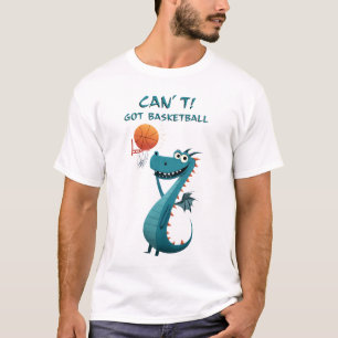 Camiseta Dragão Engraçado de Basquete   Não Posso. Tenho Ba
