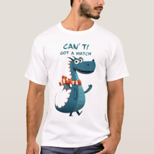 Camiseta Dragão Engraçado de Futebol Não Consegui. Peguei
