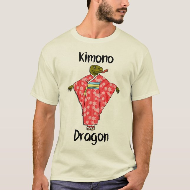 Camiseta Dragão engraçado do quimono (Frente)