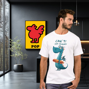 Camiseta Dragão Engraçado Faminto   Não Aguenta. Ficou com 