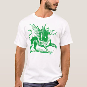 Camiseta Dragão Engraçado - Verde-Grama