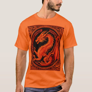 Camiseta dragão escavado