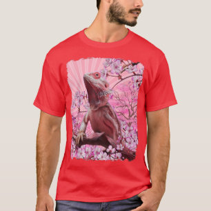 Camiseta Dragão Estético Rosa Sakura Cherry Blosso